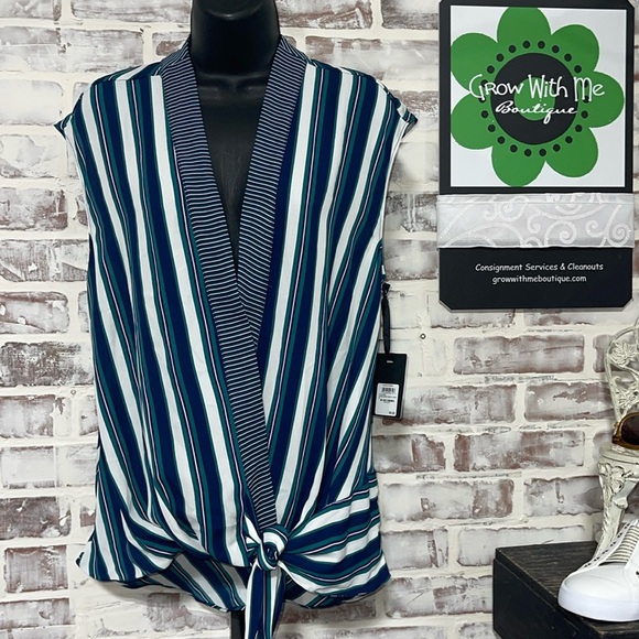 Trouve marks stripe blouse medium - Picture 1 of 5